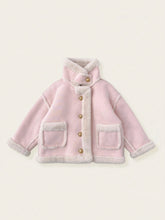 Super Fashionable Faux Deer Suede Compound Faux Rabbit Fur Warm Jacket